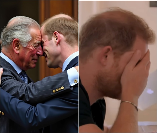 “William, stay strong, my son!” — King Charles embraces Prince William, offering comfort as tragedy strikes. The Palace releases a sorrowful statement to Harry: “We deeply regret to announce…”