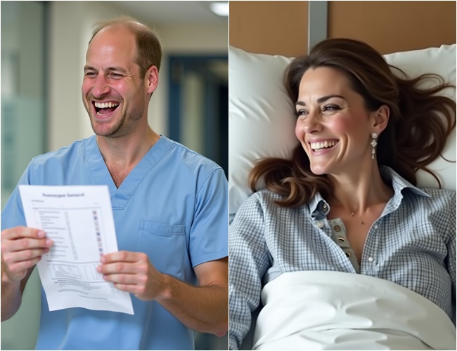 Prince William jumped for joy as he held the test results for the type of cancer Kate had been diagnosed with. Turning to her, he said, “Let’s go home, my love. This illness is hereditary from…”