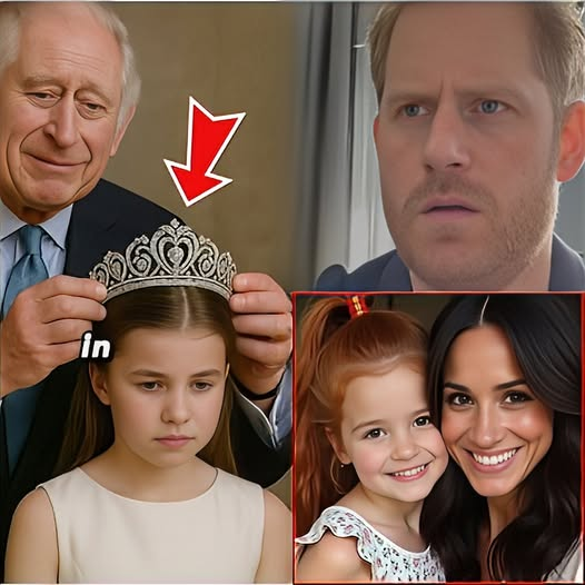 Harry Lashes Out: ‘Father, Have You Lost Your Mind?’ — Fury Erupts as King Charles Gives Diana’s Crown to Charlotte Instead of Lilibet. ‘That Crown Belongs to My Daughter!’