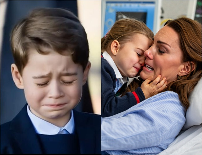 Please don’t cry! Prince George burst into tears upon seeing his mother Kate’s hair: “The doctor said my mom has stomach cancer, is that true?”