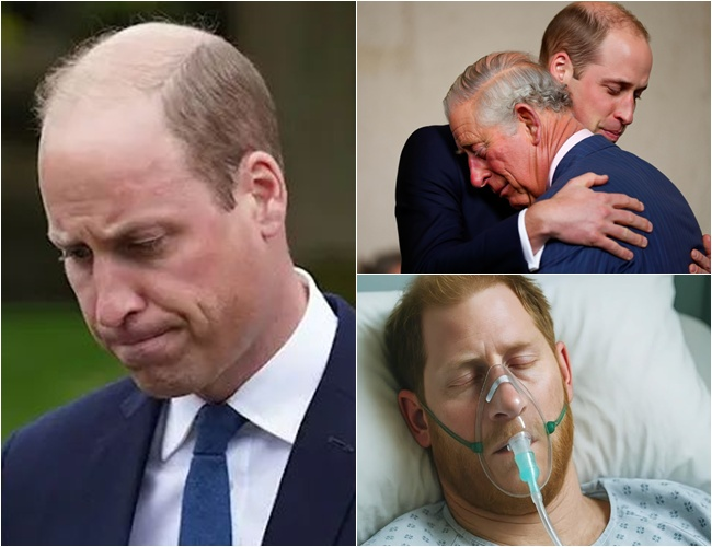 Meghan’s sweet revenge: Harry hospitalized after a reckless act that leaves the Palace in mourning. William pleads online: ‘Please help my brother, the doctors say…’”