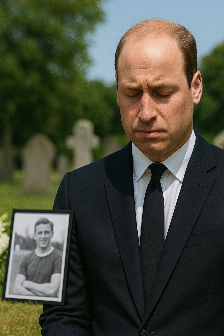“Royal Heartbreak: Prince William Pays Final Tribute at Football Legend’s Funeral – The Photo Everyone’s Sharing”