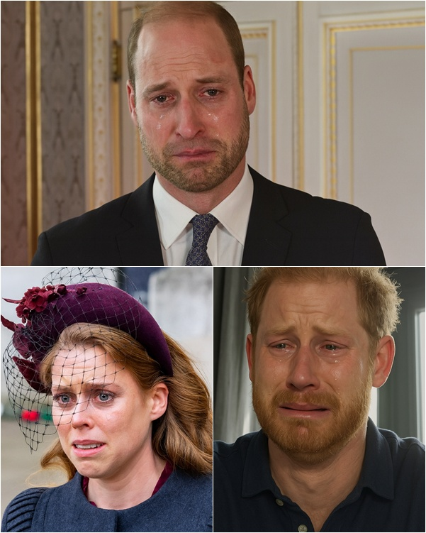 TEARS IN BUCKINGHAM! Prince William delivered IMPORTANT SAD NEWS to the nation. Beatrice, pale and trembling, could hardly stand, while Harry’s sobs echoed from across the Atlantic. Then came Beatrice’s chilling cry that silenced the Palace: ‘My father Andrew has…’”