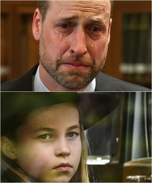 Dark clouds loom over Buckingham: William, eyes filled with tears, stands before the Great Hall to announce IMPORTANT NEWS that will forever change the monarchy. The Royal Family calls an urgent meeting: ‘So sorrowful, Charlotte..’”