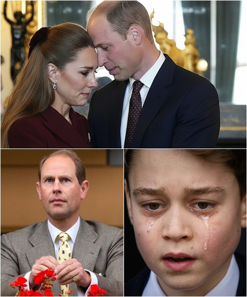 5 HOURS AGO! The future of the throne shifted forever when Edward delivered devastating news inside Buckingham. Witnesses say William and Kate crumbled. Holding her son George close, Kate sobbed but stood strong enough to speak: “We sincerely apologize…”