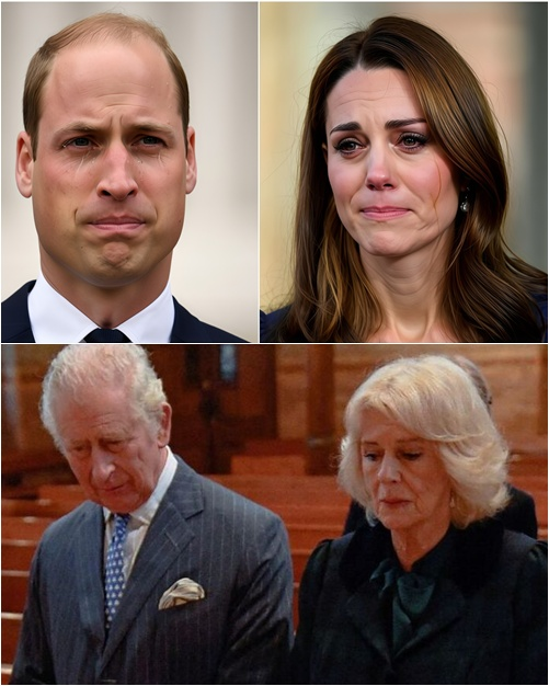 “‘With heavy hearts, we are forced to announce…’ — William and Kate’s voices broke as they stood in the grand hall, never imagining a day they would weep for Camilla. No cameras, no press — this was no performance. Then King Charles’s scream shattered the silence: ‘Oh, my wife…’”