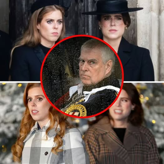 “5 MINUTES AGO! Beatrice & Eugenie in TEARS as They’re STRIPPED of Titles and KICKED Out of the Palace: ‘Please Don’t Send Us Away…’” Chaos has erupted at Buckingham Palace after Princesses Beatrice and Eugenie, along with their father Prince Andrew, were officially stripped of their royal titles and told to leave the Palace. Through tears, Beatrice cried out: “Please don’t punish us… it’s all his fault — we had nothing to do with it!” The once-proud royal family now faces a painful reckoning, as onlookers call it “the end of an era.”