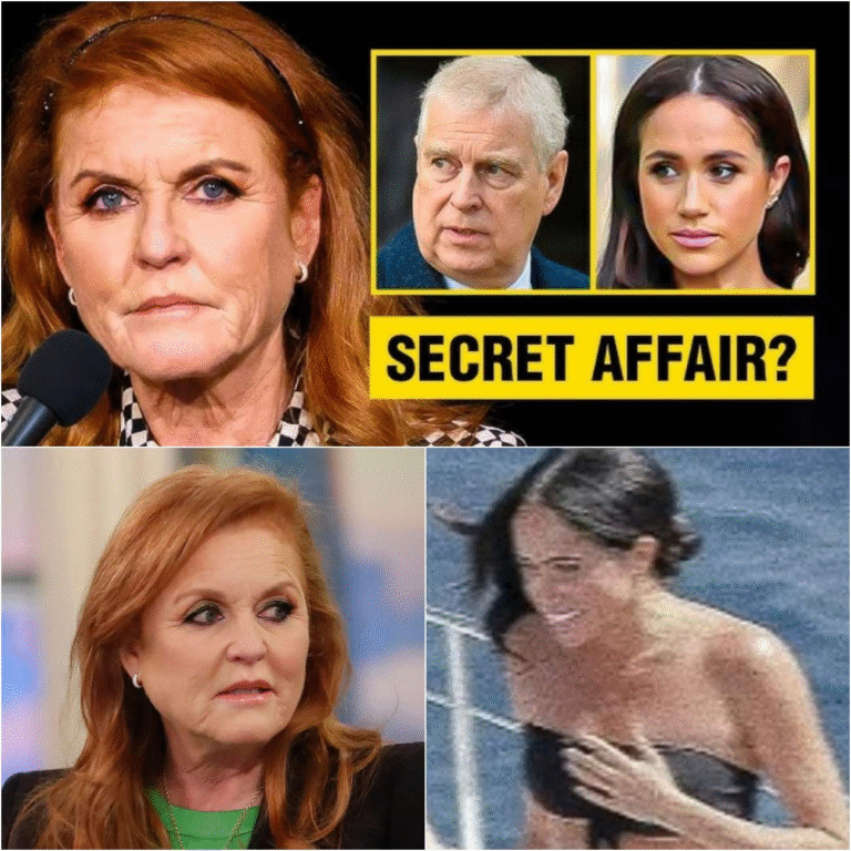 “Imagine waking up to find your wife’s name splashed across headlines — right next to Prince Andrew’s” That’s exactly the nightmare Prince Harry is said to be living this week, after Sarah Ferguson’s shocking “Yacht Days” revelations about Meghan Markle sent shockwaves through the royal family. The Palace is reportedly in crisis mode, with whispers of “cover-ups,” “revenge,” and “royal damage control.”