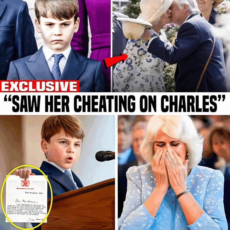 “It was terrifying…” — young Prince Louis stood trembling in the grand hall as he revealed Camilla darkest secret, leaving her screaming in shock. The curious 7-year-old, chasing butterflies in the palace garden, accidentally wandered into Camilla’s forbidden chamber. What he saw inside made him bolt in sheer panic, racing to Prince William: “Father… it’s Camilla… she’s the one who…”