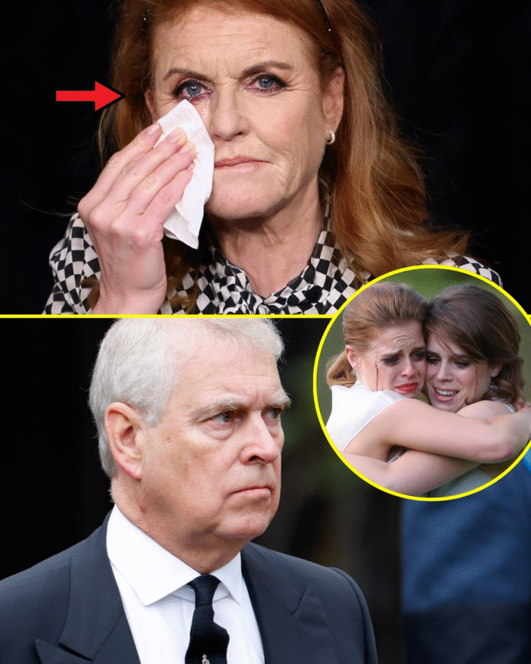 EMERGENCY — 3 MINUTES AGO! Sarah Ferguson , wiping away tears, ran straight into the Royal Court to announce the tragedy surrounding Prince Andrew after his titles were revoked. Princess Beatrice broke down, holding eugenie as though the world had fallen apart. The sisters cried out in agony: “No… Father, why must it end like this?”