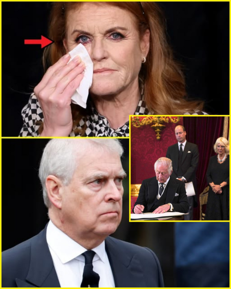 Tragic Shock: Sarah Ferguson, wiping away tears, sprinted into the Palace to deliver an URGENT EMERGENCY MESSAGE to King Charles. The entire royal family seemed to crumble at her feet as she cried out: “Your Majesty, my husband has…”