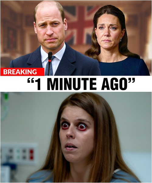 30 MINUTES AGO! Princess Beatrice rushed into Buckingham Palace, breathless, with a SHOCKING message for the royals. Even Prince William, the monarchy’s strongest pillar, collapsed on the spot. Kate Middleton struggled to rise, announcing an emergency council. Darkness swallowed the palace as Beatrice screamed: “Oh my God…”