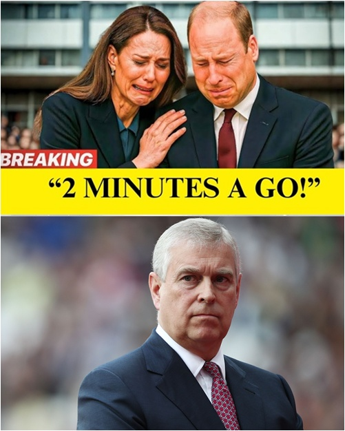 ROYAL SHOCK 2 MINUTES AGO! In Buckingham’s great hall, William and Kate embraced tightly before the nation, delivering grave news. The media exploded with headlines as the Palace filled with a mournful cry: ‘Prince Andrew…’”