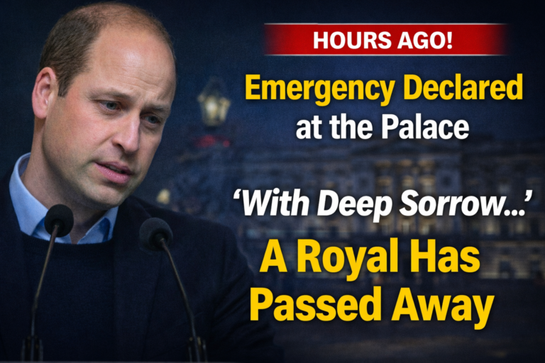 HOURS AGO! Emergency Declared at the Palace — Prince William Announces Live: ‘With Deep Sorrow…’ A Royal Has Passed Away”