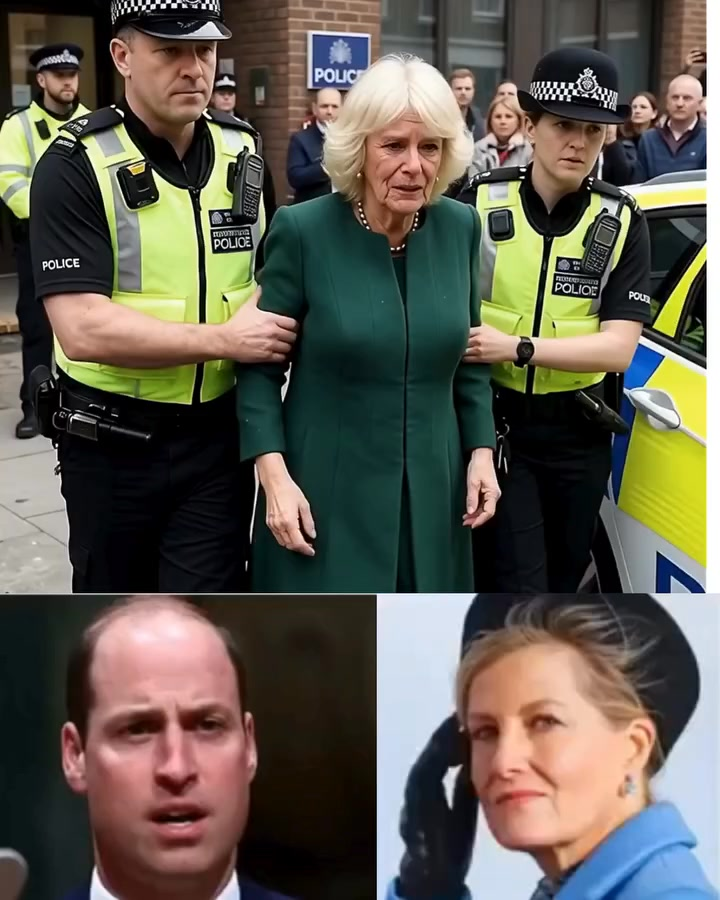 7 MINUTES AGO! William hid a sly smile as the royal family watched in stunned silence — Camilla expelled from the palace after his bold move. Diana’s admirers celebrated, but in her final moments, Camilla whispered three chilling words… and what followed could shatter the monarchy.”