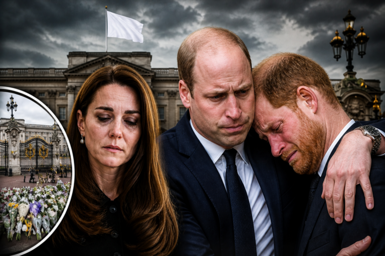 SHOCKING NEWS — 1 HOUR AGO Fans burst into tears as Prince Harry delivers heartbreaking news to the Palace. Kate appears exhausted, eyes heavy from sleepless nights, while William holds his brother tightly, trying to comfort him. Supporters around the world begin to pray. Harry’s fragile voice breaks the silence: “I’m so sorry to say that…