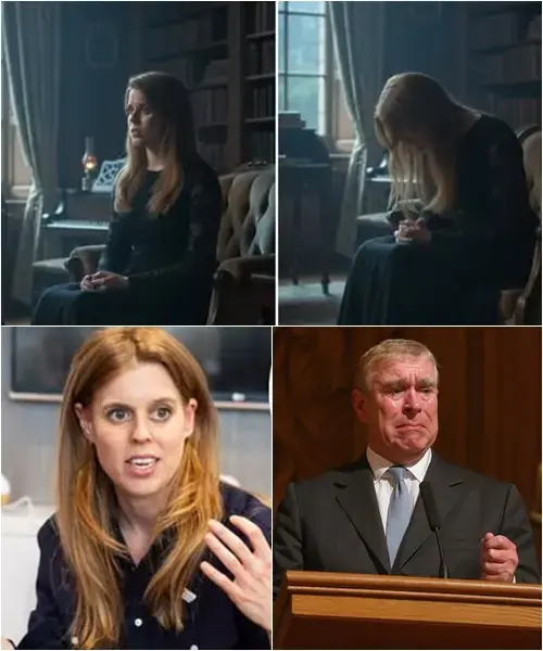 “I can’t hide it anymore… my father…” — Princess Beatrice collapsed into her chair, revealing a heartbreaking truth she has kept buried for 20 years. For the first time since Andrew Mountbatten-Windsor was stripped of his title, Beatrice is forced to confront a wound she thought would stay hidden forever. The Palace has confirmed that this confession was no coincidence — it signals a growing fracture within the monarchy… and the first whispers of rebellion from inside the crown itself.**