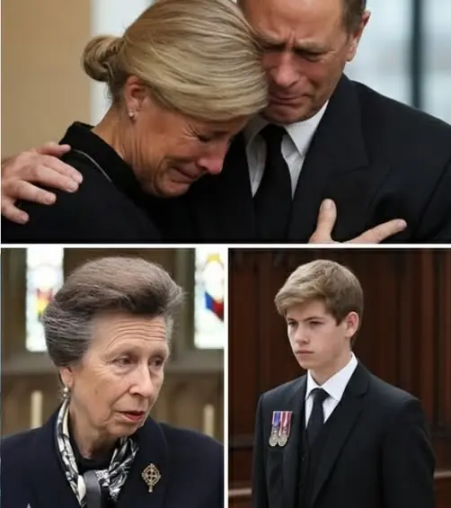 “Stay strong, Sophie…” — Princess Anne whispered as Duchess Sophie rushed into Buckingham Palace in tears, cameras flashing. Minutes later, Anne’s emotional statement stunned reporters. What followed involving Edward and Sophie’s only son, James, 18, left royal watchers in shock…