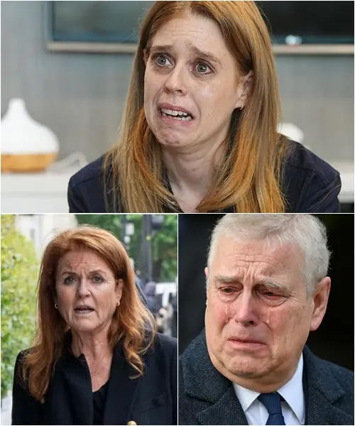 SAD NEW 4 HOURS AGO! Buckingham Palace plunged into mourning as Andrew burst through the gates, shaking uncontrollably. Beatrice cried out in agony, the royal banners turned to white. And then, Andrew’s desperate scream filled the air: “My wife, Sarah Ferguson…”
