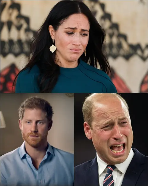 HEARTBREAKING 1 MINUTE AGO! Meghan Markle wept through an entire day and night, bringing sorrowful news from America. Dark clouds engulf the Royal Family as Prince William breaks down in loud sobs. The palace loudspeakers tremble with the chilling announcement: “Our Harry has…”