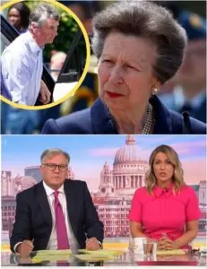 15 MINUTES AGO — HEARTBREAKING SCENES ON LIVE TV A Good Morning Britain host breaks down in tears on air while delivering sad news from Princess Anne. The audience sits in stunned silence; fans bow their heads in sorrow. The presenter’s voice echoes: “Her husband…”