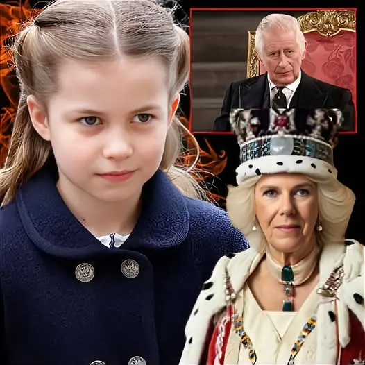 HOT NEWS: Princess Charlotte glared fiercely as King Charles signed the decree granting Camilla the title of Queen: “How dare you steal my mother’s crown…”